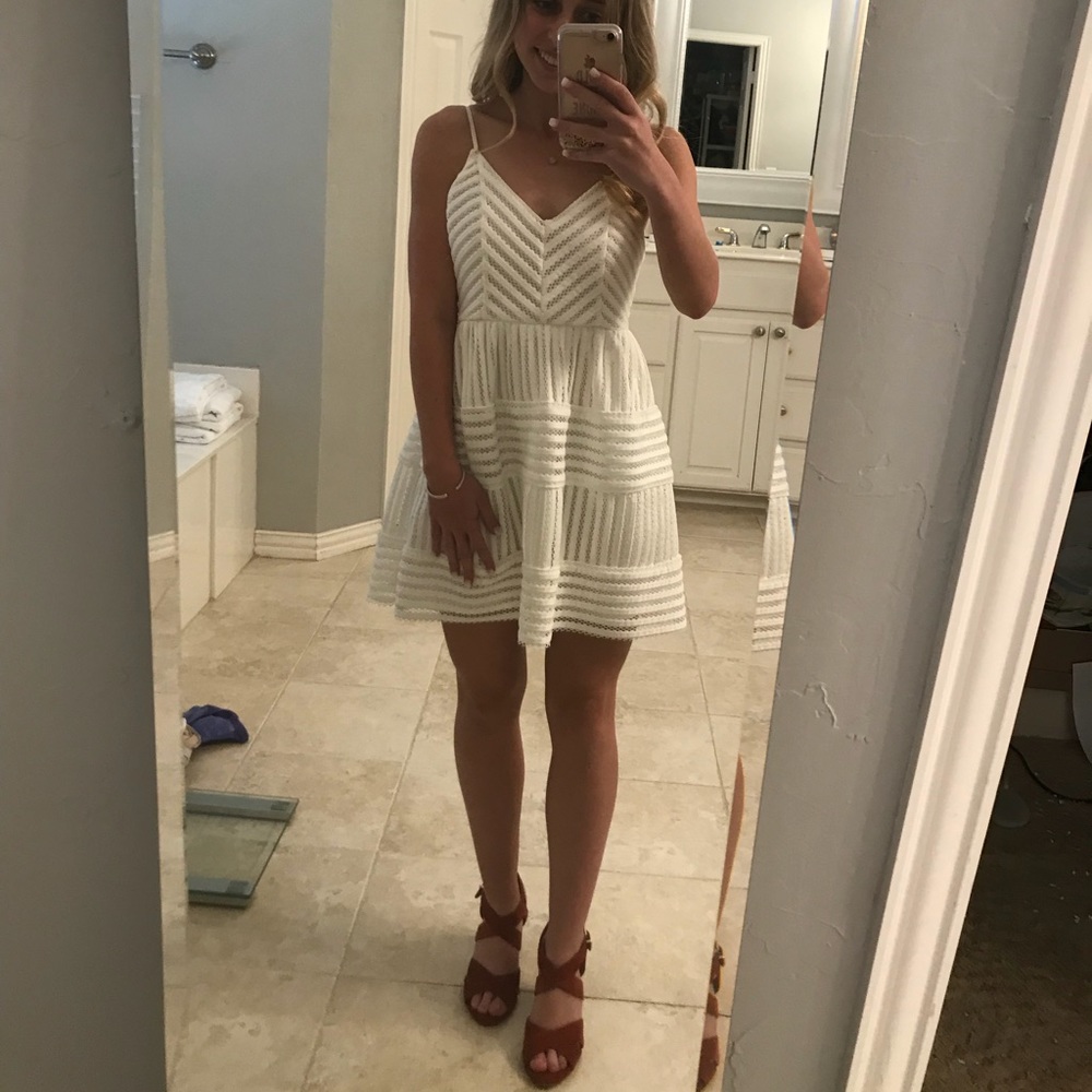 ADORABLE white textured dress